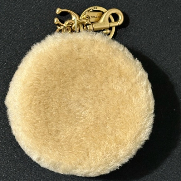 Coach Shearling Coin Keychain - Picture 2 of 7